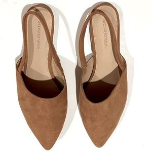 🆕 WHO WHAT WEAR faux suede sling back flats